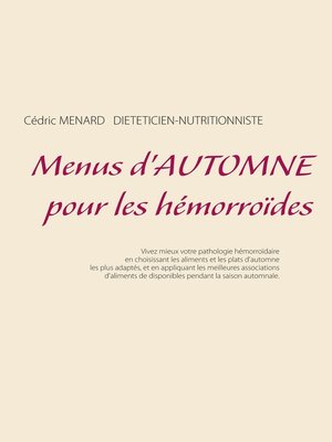 cover image of Menus d'automne pour les hémorroïdes